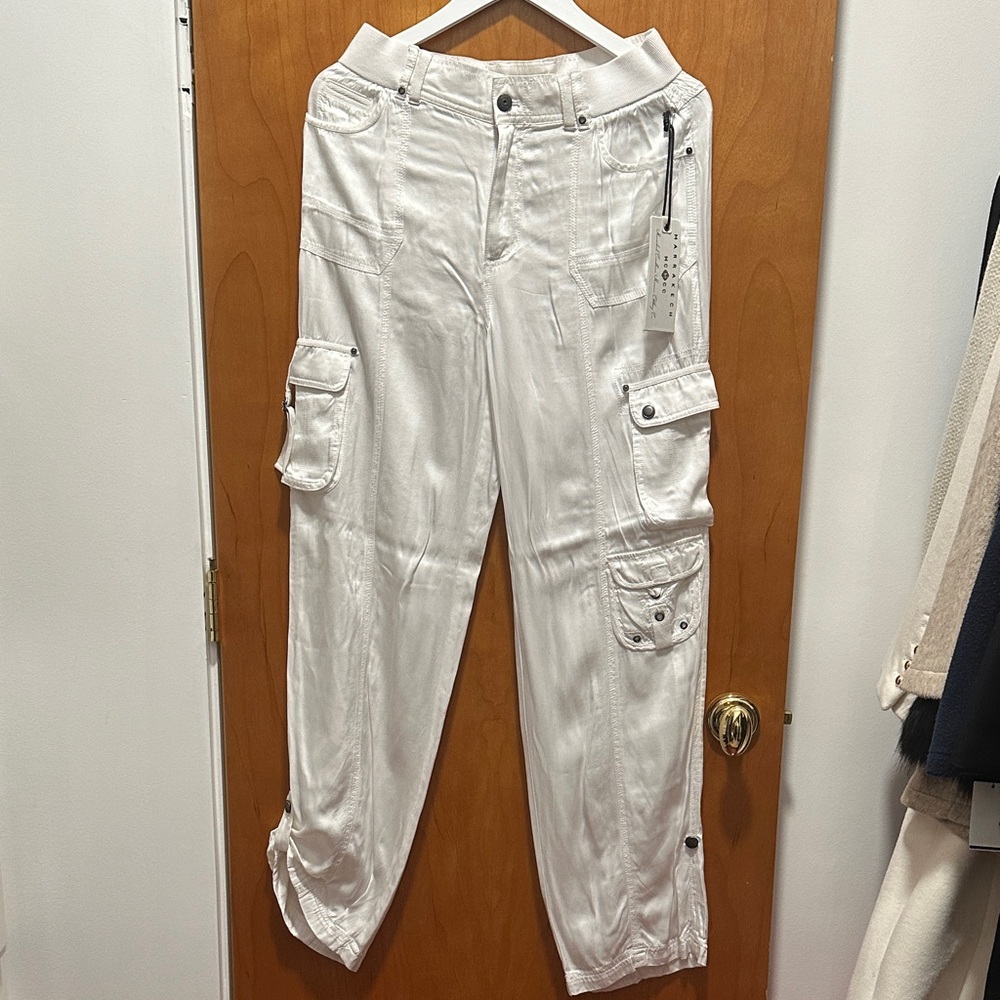 Marrakech White Cargo Pants with Pockets